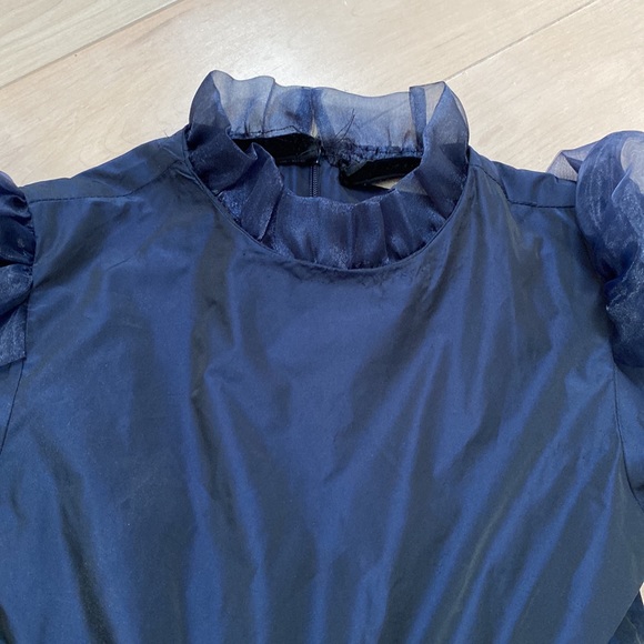 Carlucci kids girls puff sleeve ruffle trim party dress - Picture 6 of 14